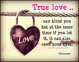 true love eyes open